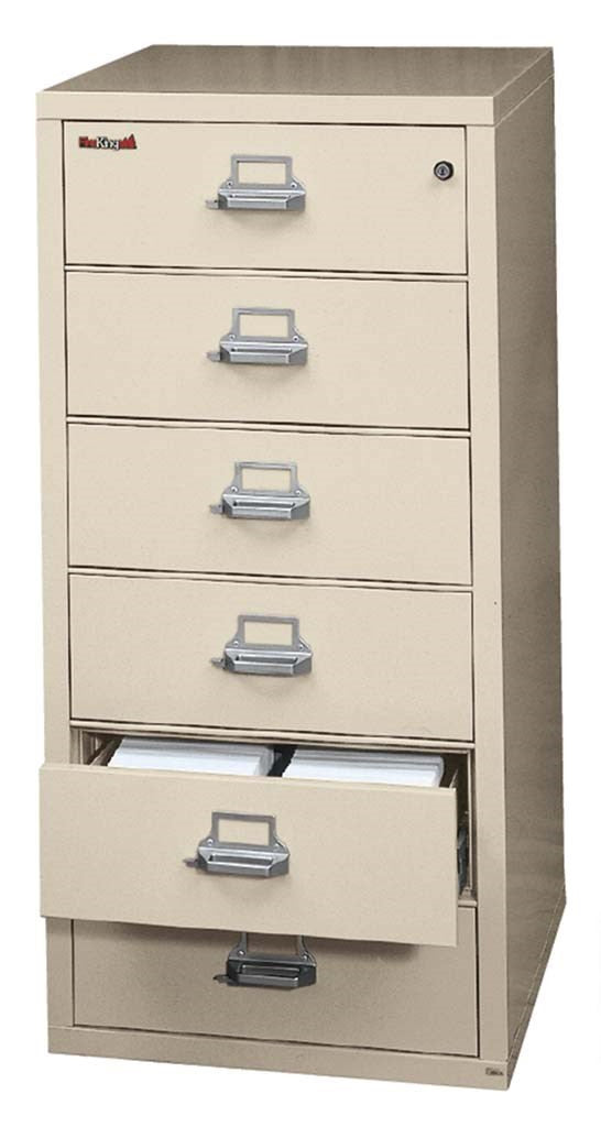 FireKing 6-2552-C Fireproof Six Drawer Card Check and Note Filing Cabinet